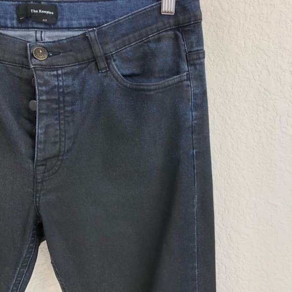 The Kooples Skull Hardware Two Tone Slim Straight Jeans - Picture 5 of 11